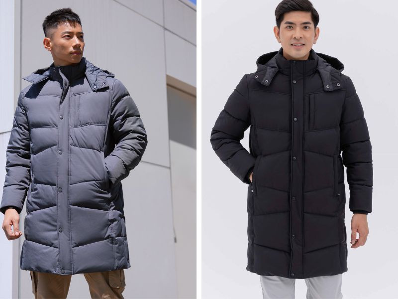 Áo khoác nam măng tô 3 lớp dáng dài DGCs