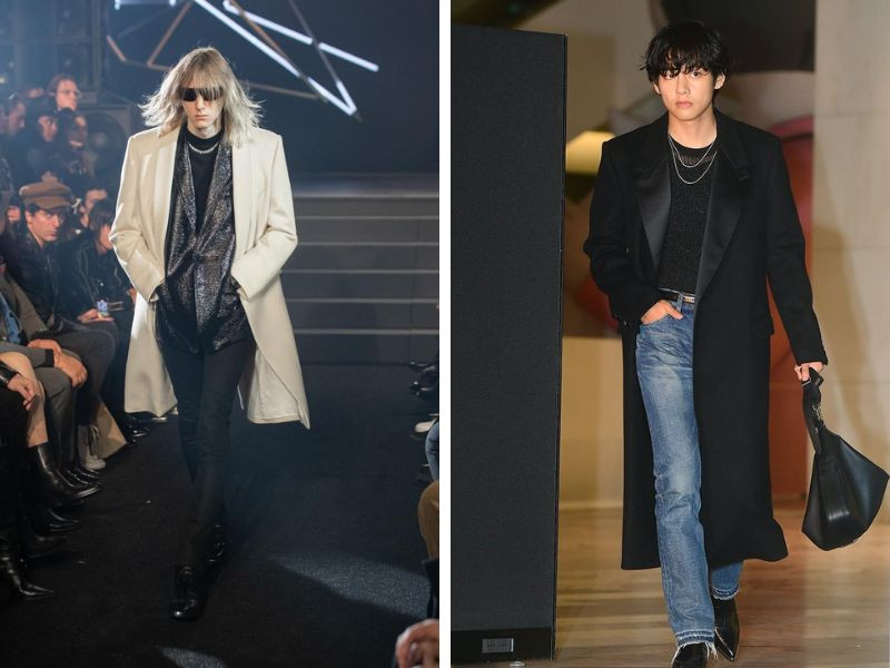 Áo măng tô nam dáng dài quá gối Celine Homme