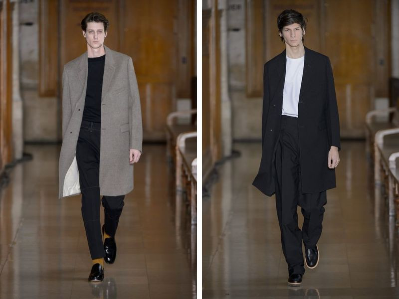 Áo măng tô nam dáng dài quá gối COS