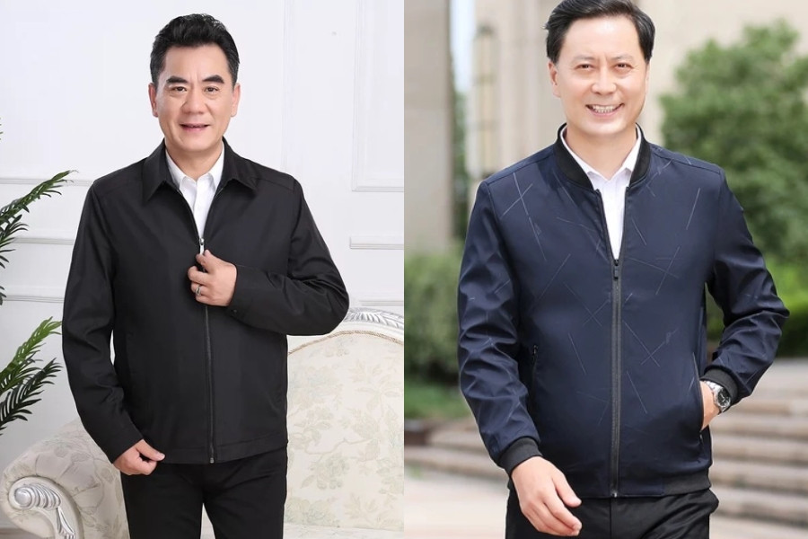 Mẫu áo khoác nam trung niên form ngắn