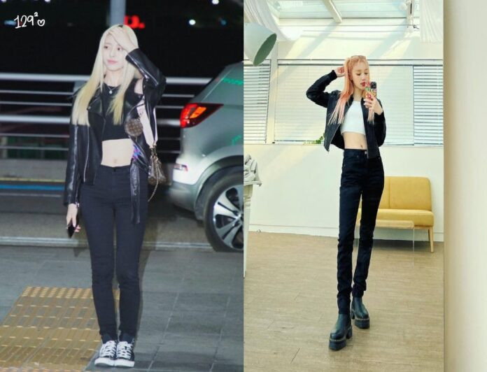 Áo croptop phối với quần bó dài