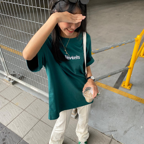 Basic Tee Phối Với Quần Baggy