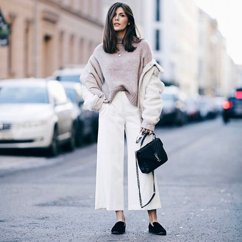 Cardigan và quần culottes