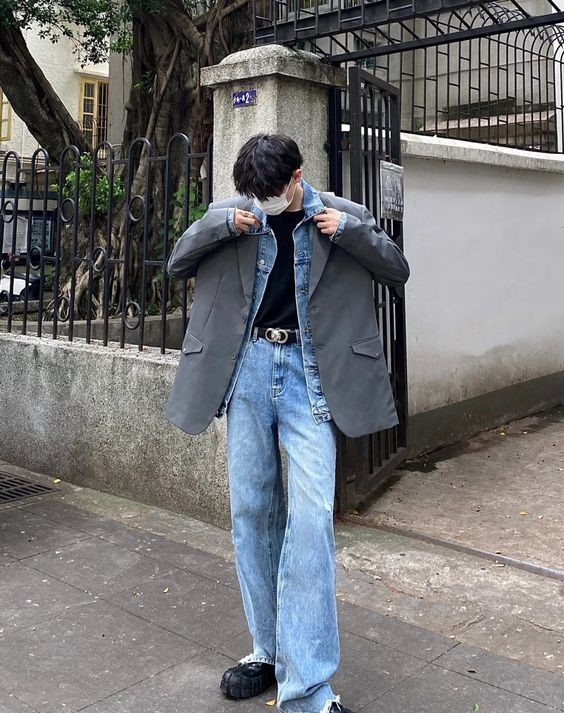 Cách phối áo vest nam với quần jean thời thượng