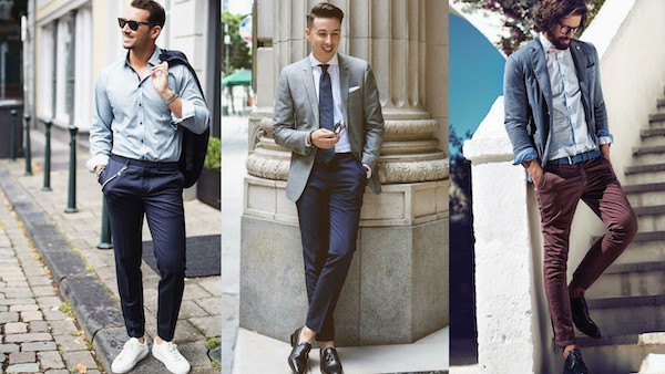 Phối đồ công sở nam với quần chinos phối và áo sơ mi