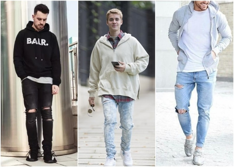 Quần bò kết hợp sneaker được nhiều quý ông yêu thích.