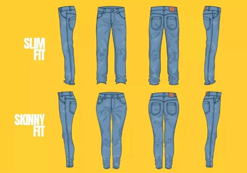 Quần Slimfit và quần Skinny có sự khác biệt về cách ôm dáng.