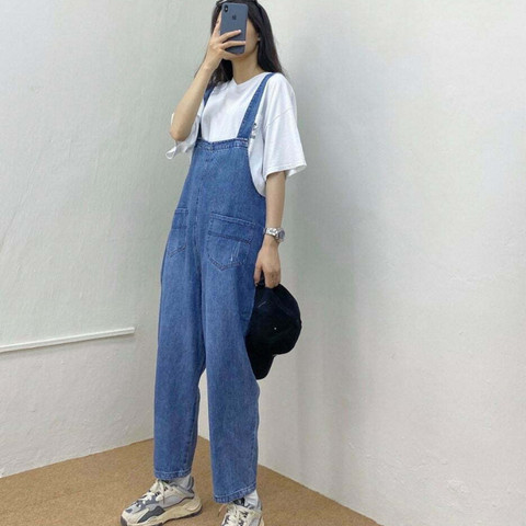 Quần yếm ống rộng