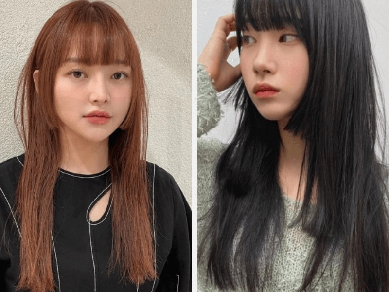 Kiểu tóc hime cho khuôn mặt dài