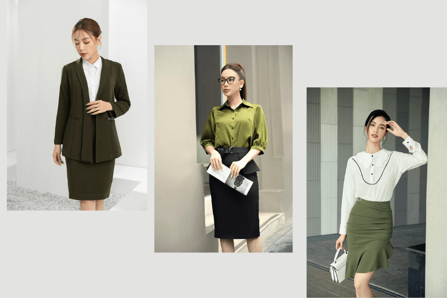 Màu xanh rêu nên kết hợp với màu gì?