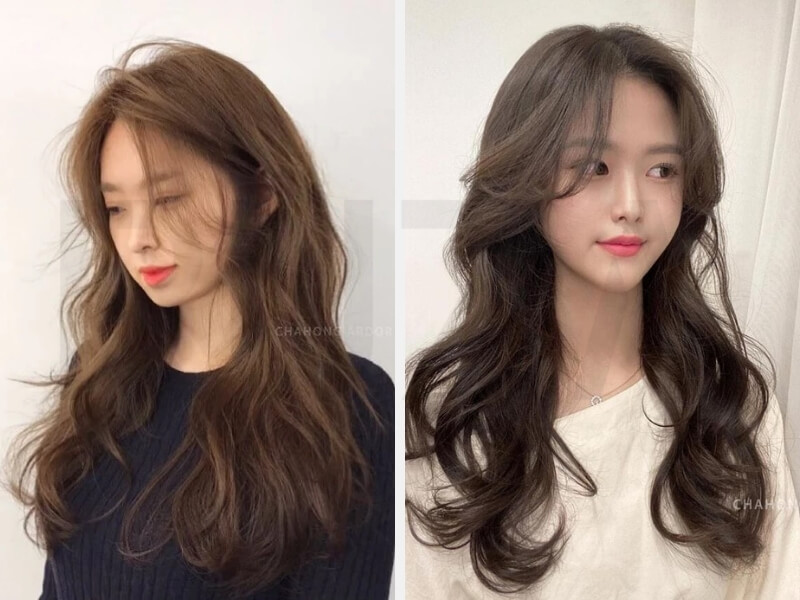 Phối đồ với kiểu tóc uốn sóng lơi