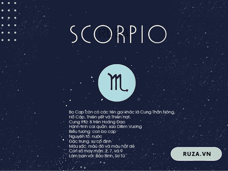 Tổng quát về cung Bọ Cạp