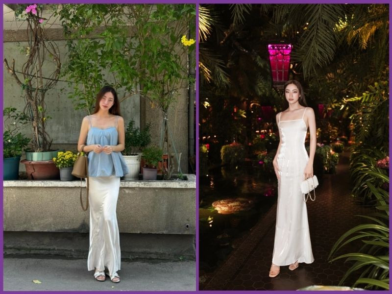 Bí kíp phối đồ với chân váy trắng dài đẹp cho bốn mùa thướt tha
