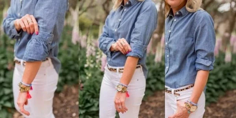 Mách nàng cách xắn tay áo sơ mi nữ thanh lịch và sành điệu